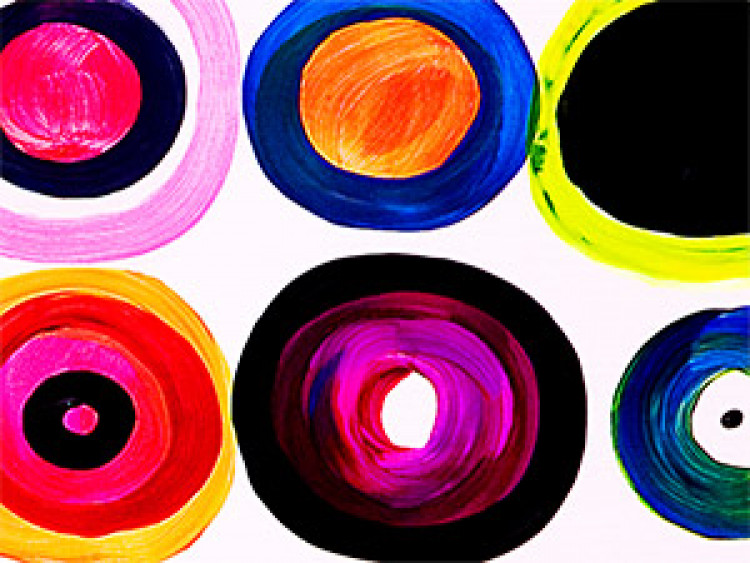 Canvas Colorful circles 97777 additionalImage 4