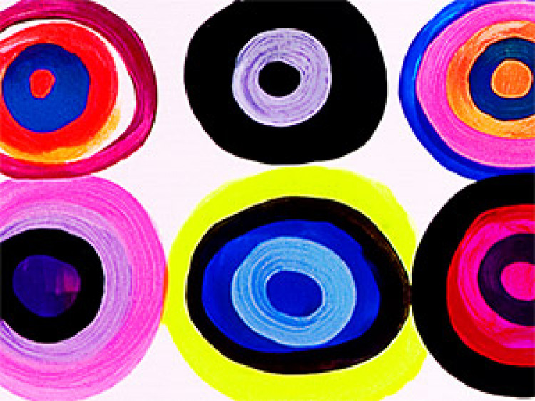 Canvas Colorful circles 97777 additionalImage 3