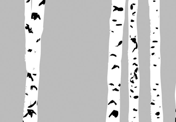 Canvas Black and White Birch Forest (1-part) - Landscape of Trees in Gray Background 115087 additionalImage 4