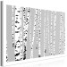 Canvas Black and White Birch Forest (1-part) - Landscape of Trees in Gray Background 115087 additionalThumb 2