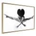 Wall Poster Leap - black and white composition with a man with a heart instead of a face 115187 additionalThumb 12