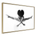 Wall Poster Leap - black and white composition with a man with a heart instead of a face 115187 additionalThumb 6
