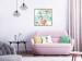 Wall Poster Geometric Flamingos - square - composition with pink birds and triangles 115287 additionalThumb 9