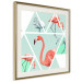 Wall Poster Geometric Flamingos - square - composition with pink birds and triangles 115287 additionalThumb 13