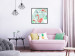 Wall Poster Geometric Flamingos - square - composition with pink birds and triangles 115287 additionalThumb 11