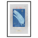 Wall Poster Algae - blue abstraction with a plant motif and texts on gray 116887 additionalThumb 15