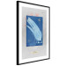 Wall Poster Algae - blue abstraction with a plant motif and texts on gray 116887 additionalThumb 11