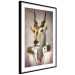 Poster Antelope Jessica - portrait of an animal with a human silhouette in a vest 117887 additionalThumb 11