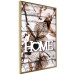 Wall Poster Living Home - autumn composition with a white inscription and flowers in the background 118287 additionalThumb 11