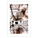 Wall Poster Living Home - autumn composition with a white inscription and flowers in the background 118287 additionalThumb 18