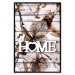 Wall Poster Living Home - autumn composition with a white inscription and flowers in the background 118287 additionalThumb 16