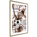 Wall Poster Living Home - autumn composition with a white inscription and flowers in the background 118287 additionalThumb 5