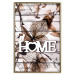Wall Poster Living Home - autumn composition with a white inscription and flowers in the background 118287 additionalThumb 15