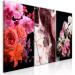 Canvas Print Colorful elegance - lush flowers and vegetation combined with marble 118387 additionalThumb 2