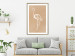 Wall Poster White Flamingo - delicate line art with a bird on a uniform beige background 118987 additionalThumb 15