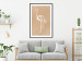 Wall Poster White Flamingo - delicate line art with a bird on a uniform beige background 118987 additionalThumb 4
