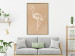 Wall Poster White Flamingo - delicate line art with a bird on a uniform beige background 118987 additionalThumb 5