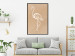 Wall Poster White Flamingo - delicate line art with a bird on a uniform beige background 118987 additionalThumb 3