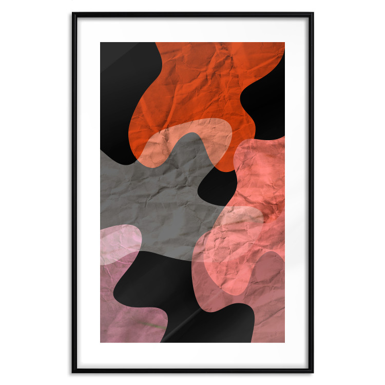Poster Protective Colors - abstract patterns on a crumpled sheet texture 122287 additionalImage 17