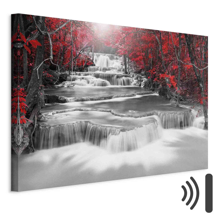 Canvas Print Cascade of Thoughts (1 Part) Wide Red 123187 additionalImage 8