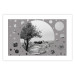 Wall Poster Hierapolis - black and white landscape of trees in circular frame 123987 additionalThumb 19