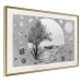 Wall Poster Hierapolis - black and white landscape of trees in circular frame 123987 additionalThumb 2