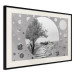 Wall Poster Hierapolis - black and white landscape of trees in circular frame 123987 additionalThumb 3