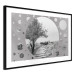 Wall Poster Hierapolis - black and white landscape of trees in circular frame 123987 additionalThumb 13