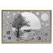 Wall Poster Hierapolis - black and white landscape of trees in circular frame 123987 additionalThumb 20