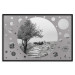 Wall Poster Hierapolis - black and white landscape of trees in circular frame 123987 additionalThumb 24
