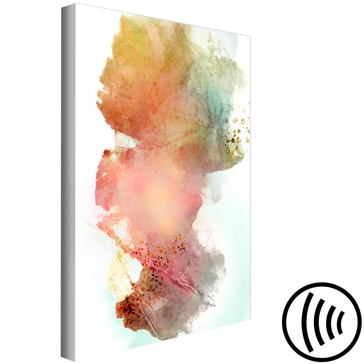 Canvas Art Print Colorful Wind (1-part) vertical - watercolor in the style of spilled paint 127587 additionalImage 6