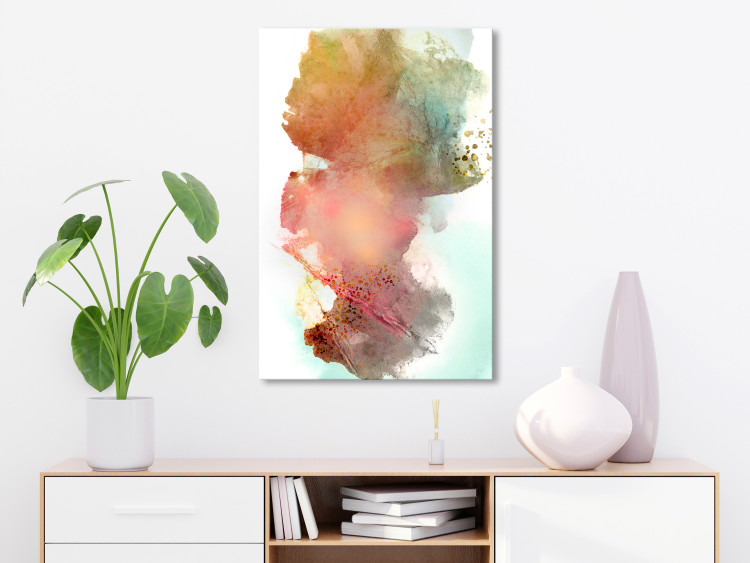 Canvas Art Print Colorful Wind (1-part) vertical - watercolor in the style of spilled paint 127587 additionalImage 3