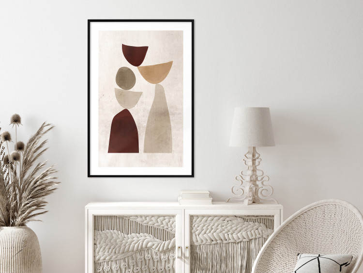 Wall Poster Shapes Balance - abstract geometric figures on a beige background 131787 additionalImage 23