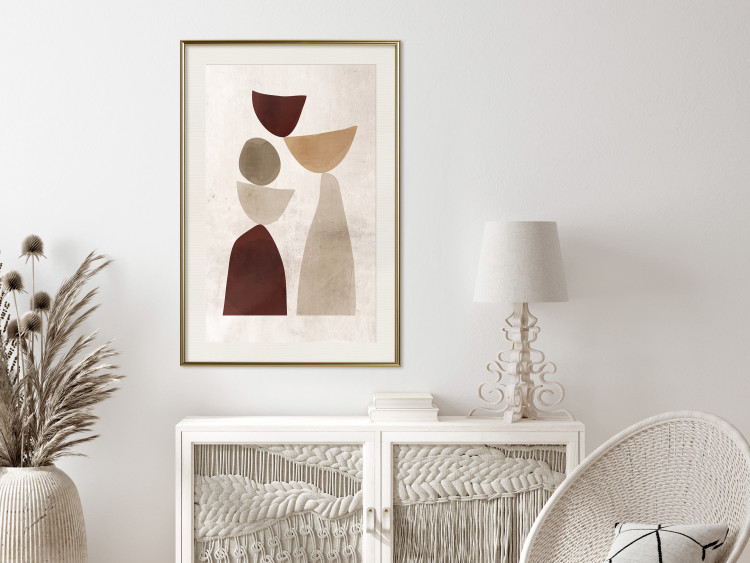 Wall Poster Shapes Balance - abstract geometric figures on a beige background 131787 additionalImage 22