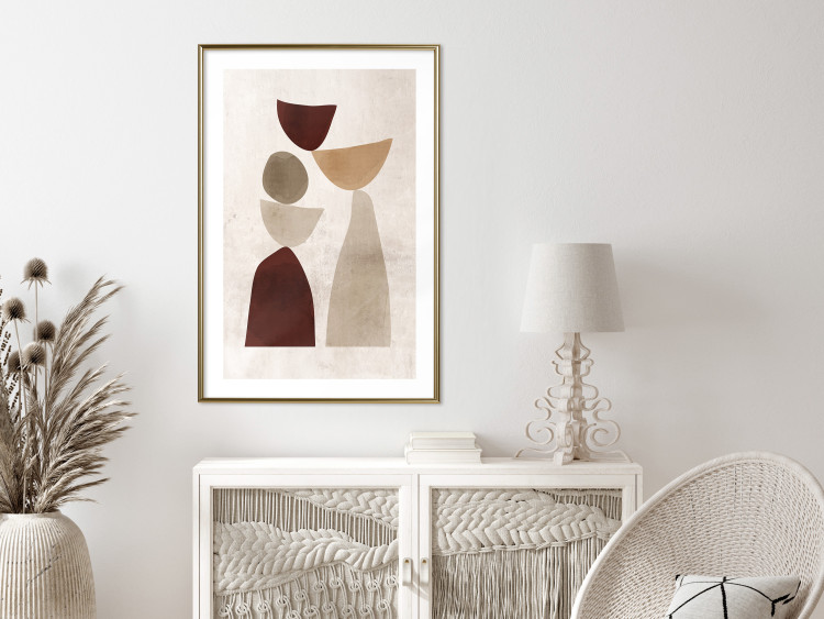Wall Poster Shapes Balance - abstract geometric figures on a beige background 131787 additionalImage 13