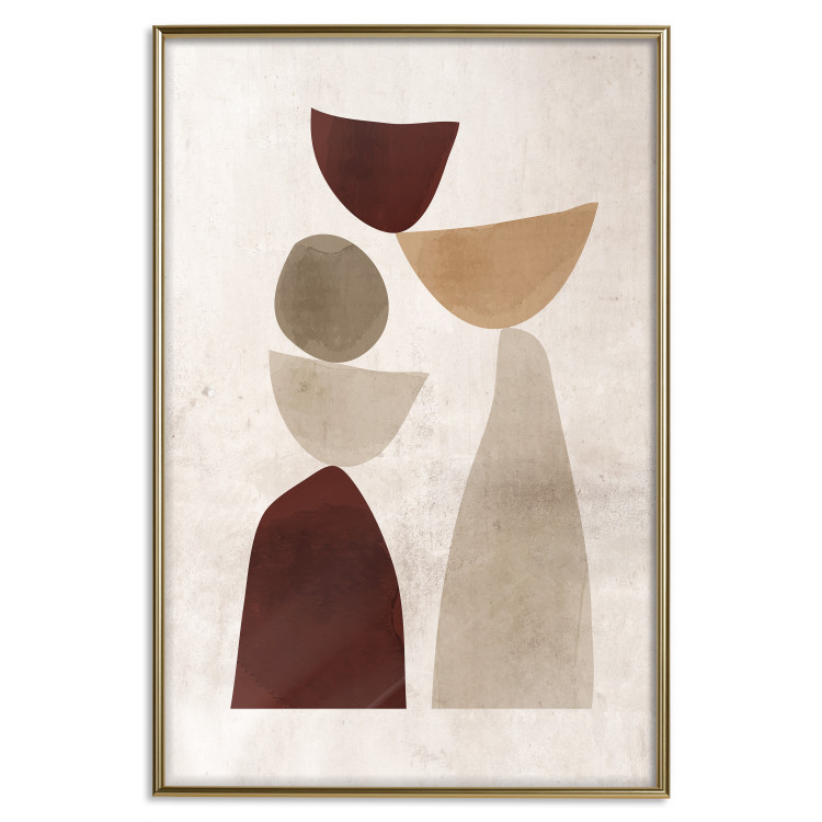 Wall Poster Shapes Balance - abstract geometric figures on a beige background 131787 additionalImage 21