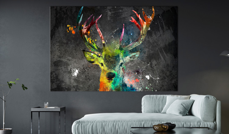 Large canvas print Rainbow Deer [Large Format] 132387 additionalImage 6