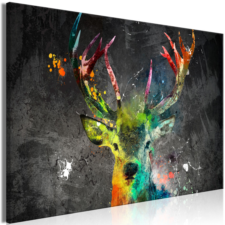 Large canvas print Rainbow Deer [Large Format] 132387 additionalImage 3