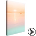 Canvas Morning cruise - marine motif with foggy sun and sailboat 134987 additionalThumb 6