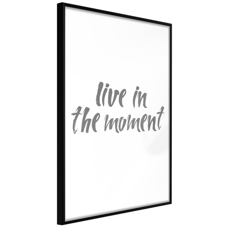 Wall Poster Live In the Moment - gray English text on a white background 135787 additionalImage 8
