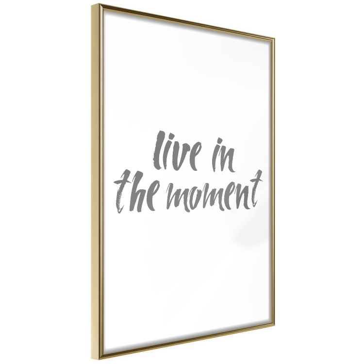Wall Poster Live In the Moment - gray English text on a white background 135787 additionalImage 9