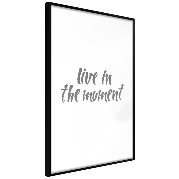 Wall Poster Live In the Moment - gray English text on a white background 135787 additionalImage 7