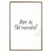 Wall Poster Live In the Moment - gray English text on a white background 135787 additionalThumb 6