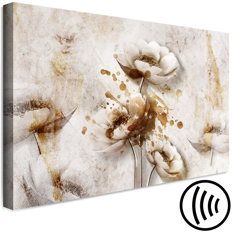 Canvas Art Print Autumn Moment (1-piece) Wide - flowers in shabby chic style 136087 additionalImage 6