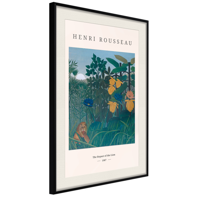 Wall Poster Henri Rousseau: The Repast of the Lion - black text and colorful plants 137487 additionalImage 9