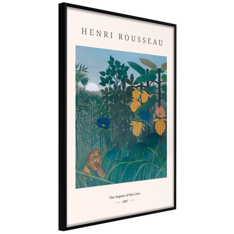 Wall Poster Henri Rousseau: The Repast of the Lion - black text and colorful plants 137487 additionalImage 8