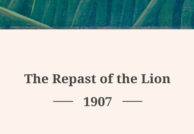 Wall Poster Henri Rousseau: The Repast of the Lion - black text and colorful plants 137487 additionalImage 3