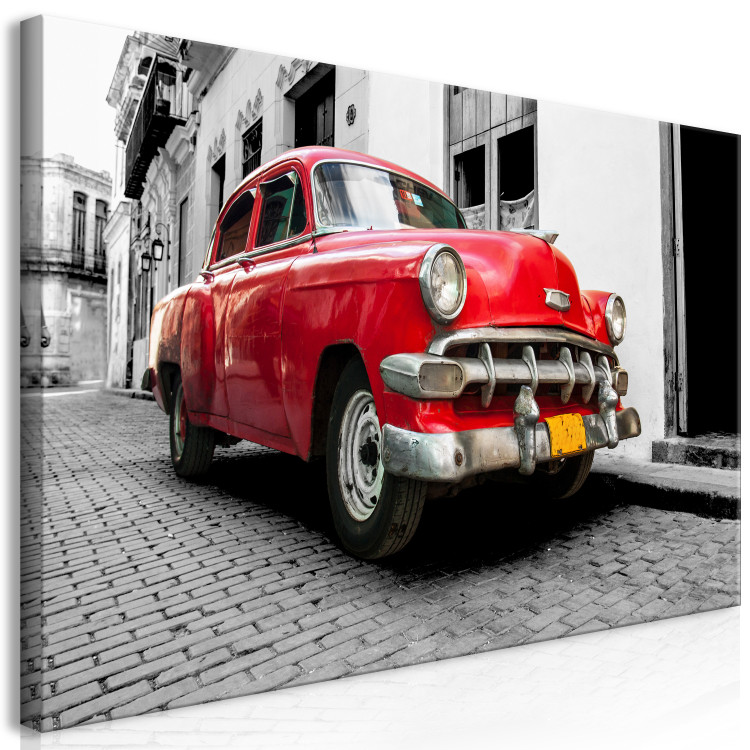 Large canvas print Cuban Classic Car (Red) II [Large Format] 137587 additionalImage 3