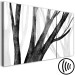 Canvas Print Forest Silence (3-piece) - black and white composition with bare trees 138187 additionalThumb 6