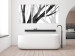 Canvas Print Forest Silence (3-piece) - black and white composition with bare trees 138187 additionalThumb 3